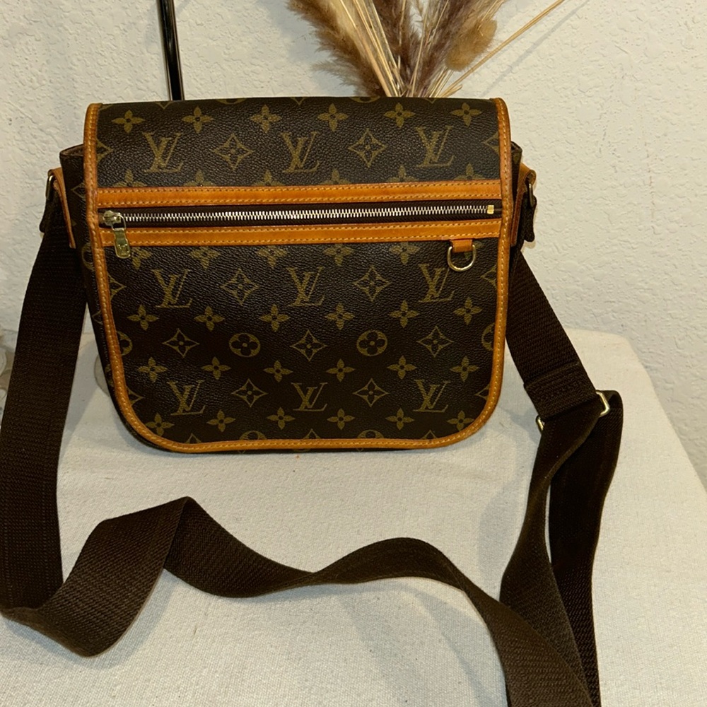 LOUIS VUITTON Messenger Bosphore PM Shoulder Bag Monogram Leather +COA